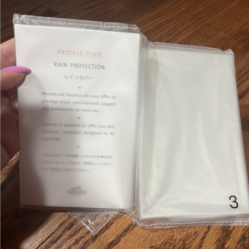 Hermes Rain Bag Birkin Cover Plastic. Protege Pluie.